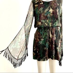 For love & lemons crochet fringe sheer sleeve